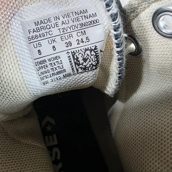 Converse Chuck Taylor All Star Move High Top Platform Sneakers Black 568497C 8W - Picture 8 of 8